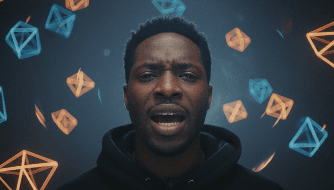 Visualización digital de las voces de 'Lonely' de Akon transformándose en escenas cinematográficas de soledad urbana, momentos reflexivos y un viaje a través de un paisaje desolado.