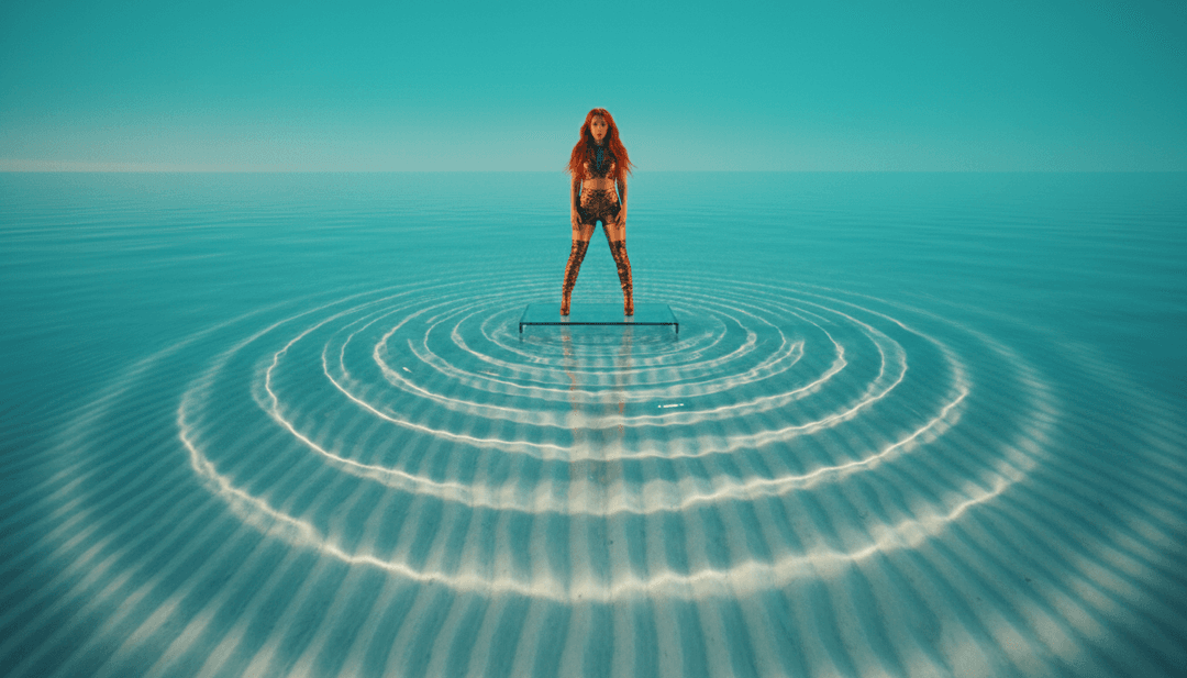 Visuels dynamiques se synchronisant avec la ligne de basse et les accroches vocales de "Training Season" de Dua Lipa, avec des séquences de danse énergiques.