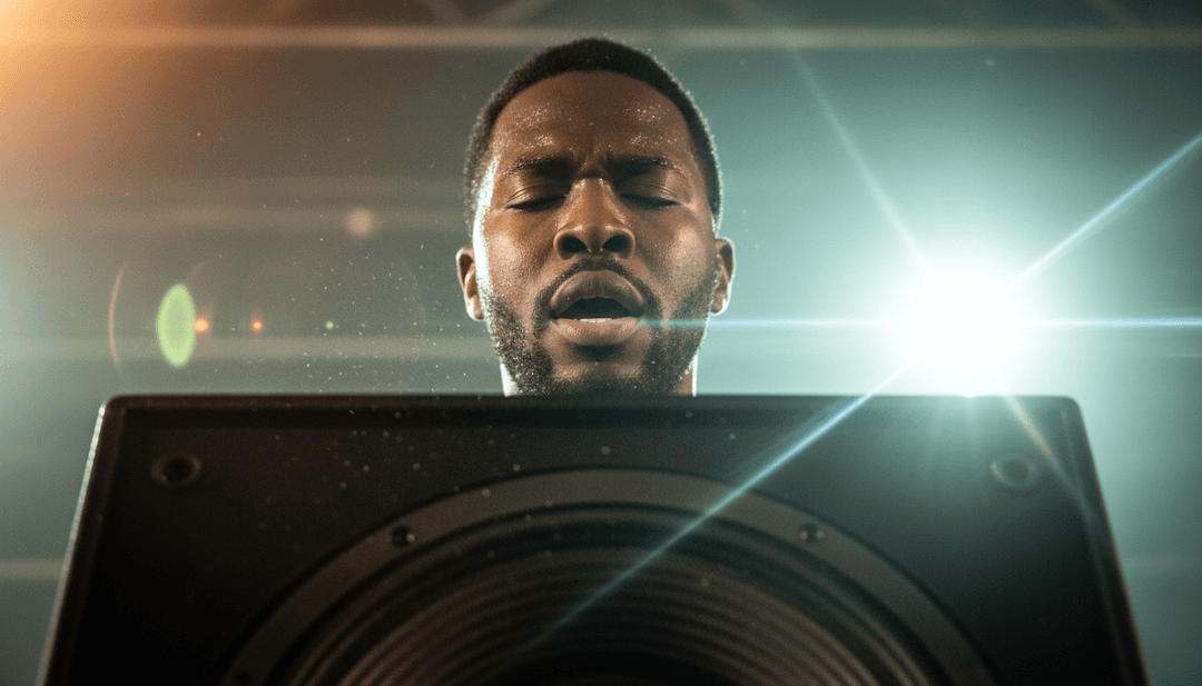 充满活力的都市街景动态视觉，配以数字叠加，与 'Baddadan' 的动感节拍同步。