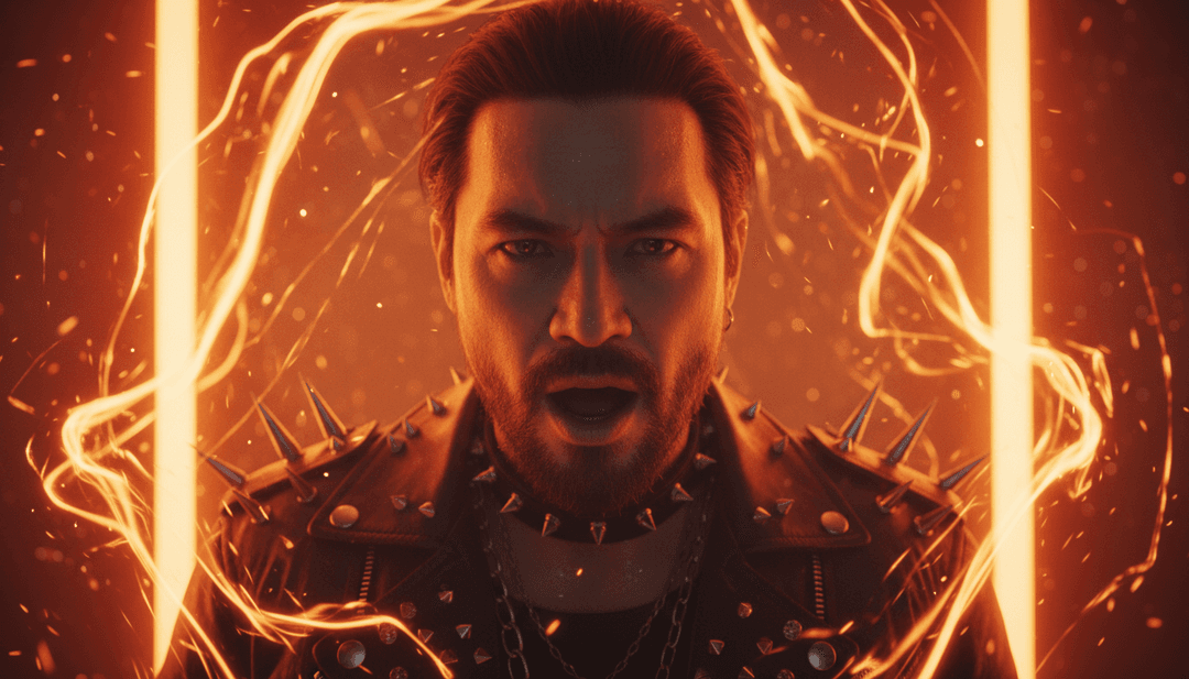 AI 生成的动态场景，描绘了与 ATEEZ 的 BOUNCY K-POP 编舞和 EDM 下落同步的爆炸性视觉效果。