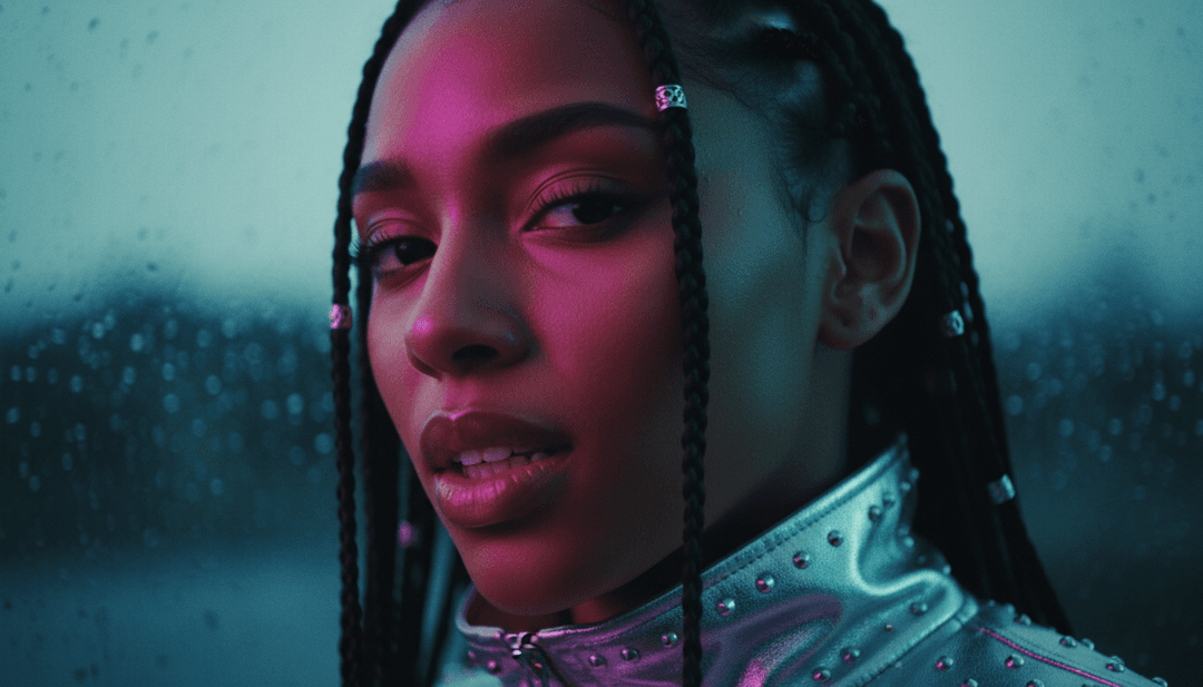 Un montaje de clips de videos musicales únicos, generados por IA para "greedy", aparece en una pantalla, mostrando la diversidad de estilos y posibilidades creativas ofrecidas por freebeat.ai.