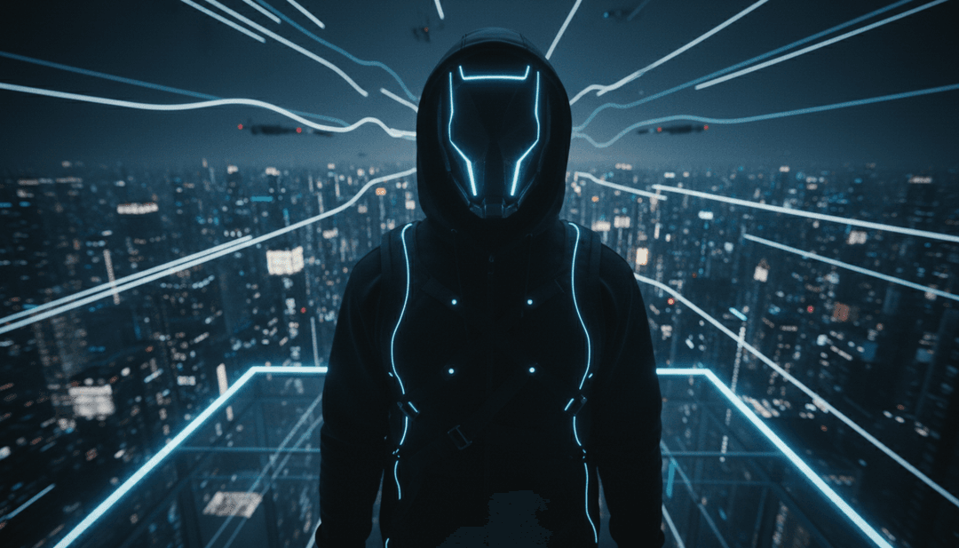 Dynamische Szenen leuchtender digitaler Landschaften und abstrakter Figuren, die sich zum Beat von Alan Walkers „The Drum“ bewegen.