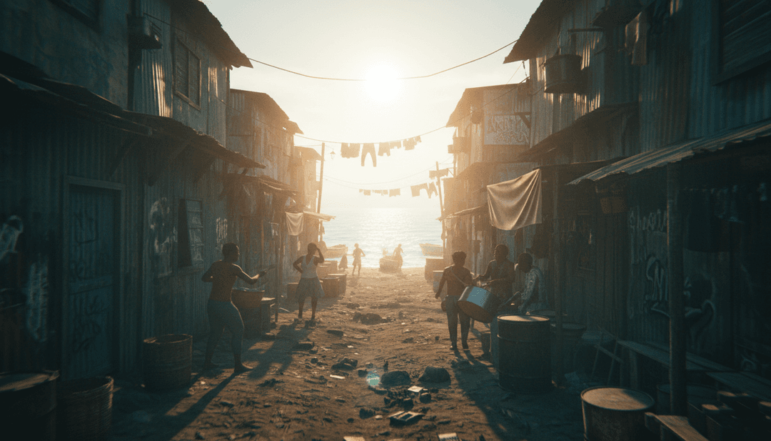 GIMS의 노래의 댄스 팝 비트와 일렉트로닉 멜로디를 반영하는 역동적인 시각 자료, 추상적인 형태와 활기찬 조명 패턴.