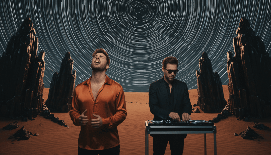 屏幕上播放着 'Sugar' 的完整音乐视频，并巧妙地融入了 `freebeat.ai` 标志，激发用户创作自己的作品。