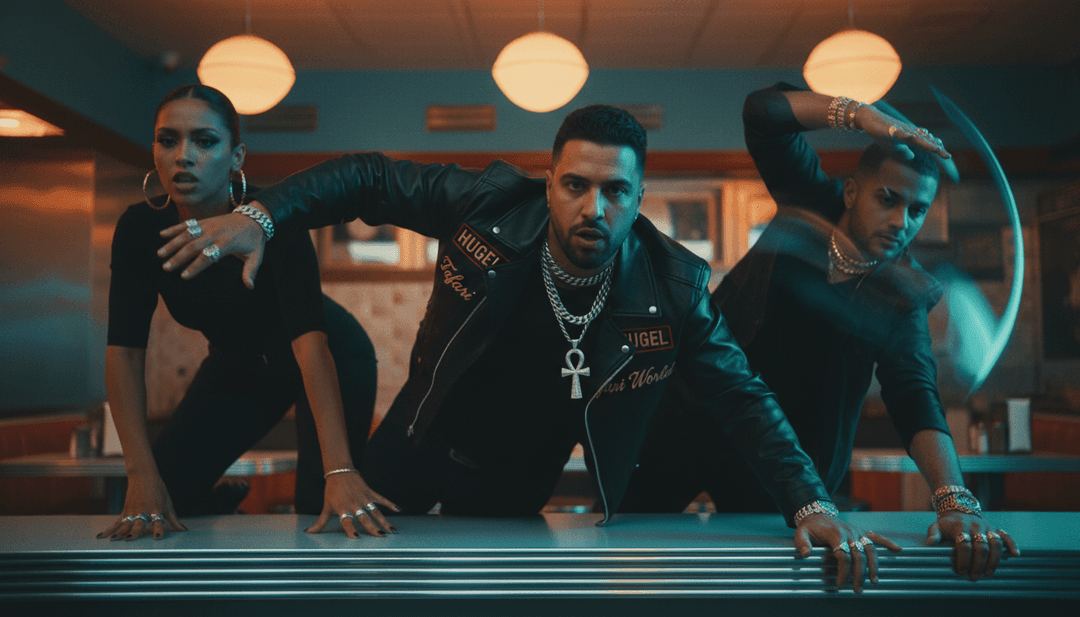 Utilisateur interagissant avec l'interface freebeat.ai, créant un clip musical IA unique pour 'Marianela (Que Pasa)', présentant divers styles visuels.