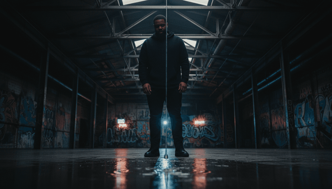 Interpretación conceptual de IA de las letras de Lose Control de Teddy Swims, visualizando influencias de blues, soul y góspel con colores vibrantes y profundidad emocional.