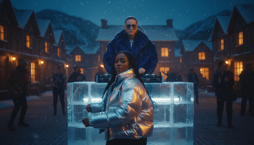 Dynamische Visuals synchronisiert mit den House-Beats von 'Happier', mit fließenden Animationen, Tänzern und Neonlichtern, die die Energie des Songs widerspiegeln.