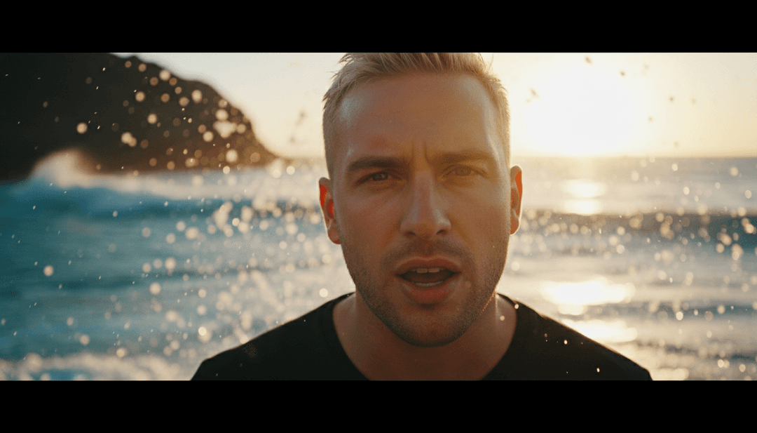 Visuais dinâmicos de Eminem interpretando 'Without Me' com gráficos vibrantes e rápidos, cortes de cena e sobreposições líricas criadas por freebeat.ai.