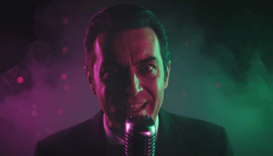 A user excitedly watching their custom-made Monster Mash AI music video on a laptop.