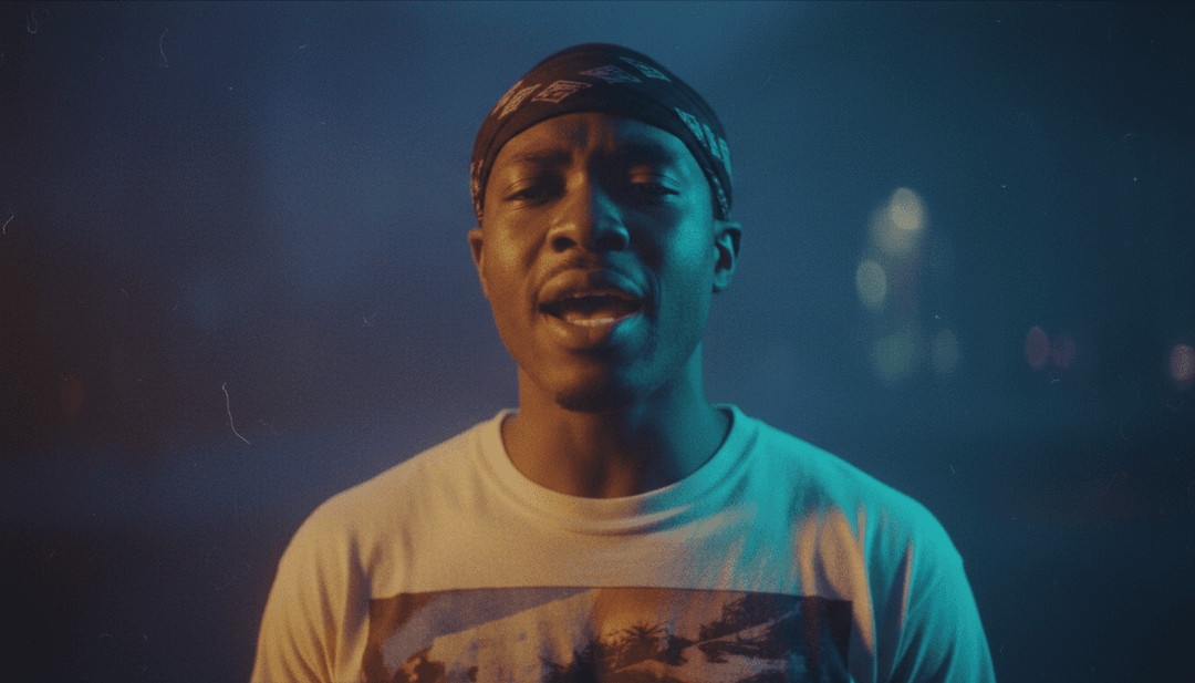 Des visuels dynamiques passant de paysages sereins à des reflets urbains, synchronisés avec le rythme évolutif de "Thinkin Bout You".