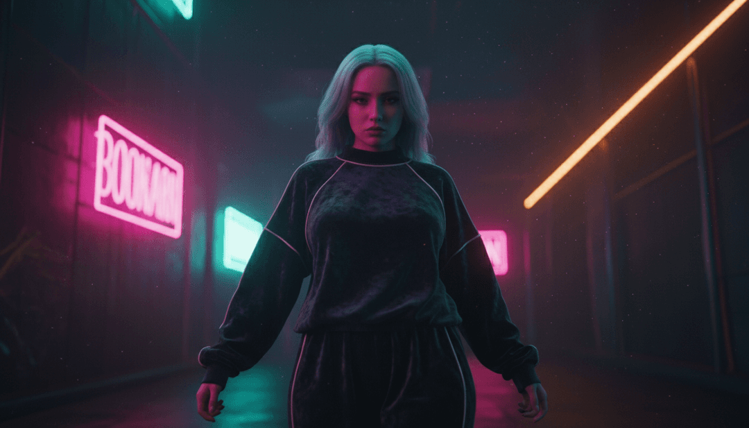 "Bored"의 오디오 요소를 시각적으로 표현 — 신스를 위한 슬로우 모션 잔물결 효과, 보컬을 위한 먼 시선, 가사 비디오로 통합.