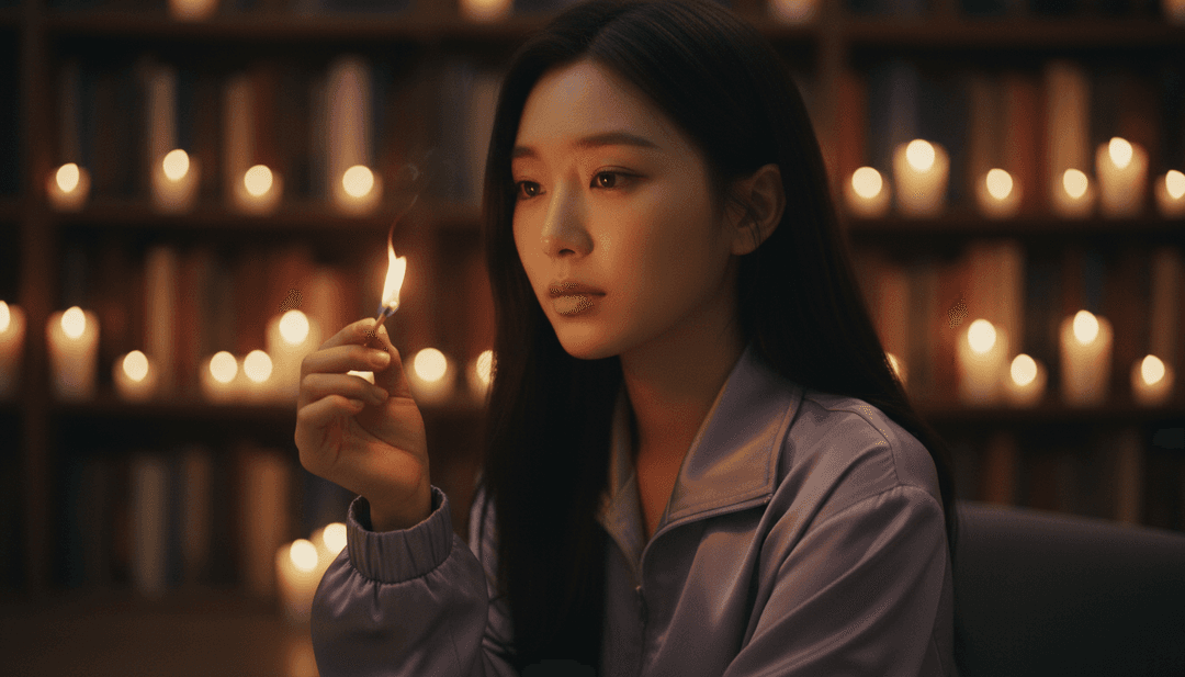 IA analisando as letras e ritmos pop de 'Perfect Night' de LE SSERAFIM, visualizando paisagens urbanas neon e cenas de celebração.