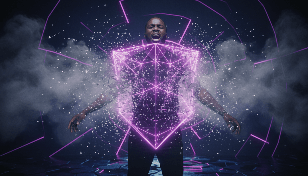 Secuencias visuales vibrantes generadas por IA, sincronizándose perfectamente con los golpes de ritmo y las inflexiones vocales de 'SHUT UP' de Tone Stith.