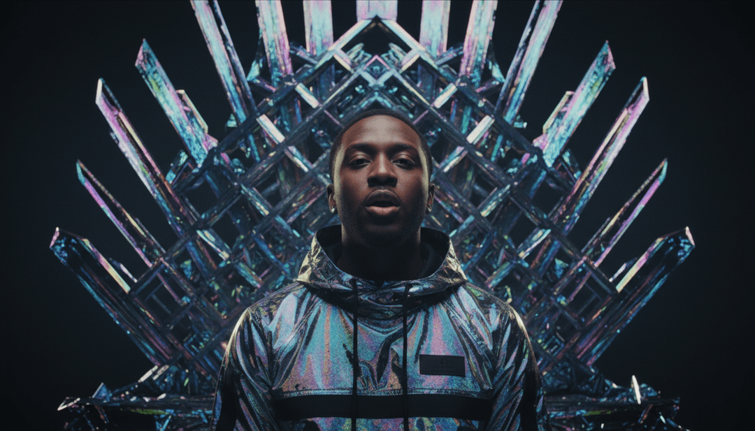 屏幕上播放着完成的《How U Feelin》音乐视频，展示了 freebeat.ai 的功能，背景是用户友好的界面。