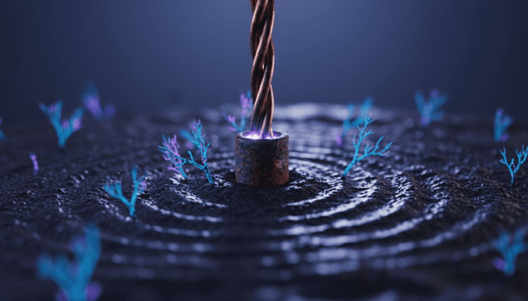 AI分析sosocamo的'ain’t the one'的嘻哈陷阱波形和歌词主题的抽象视觉表现，发光的线条和数据点。