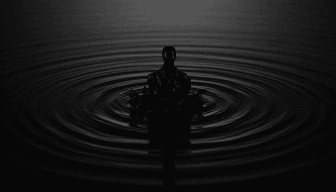 IA analisando música hip-hop lo-fi com tema de Halloween, mostrando formas de onda espectrais e interpretações visuais ambientais.