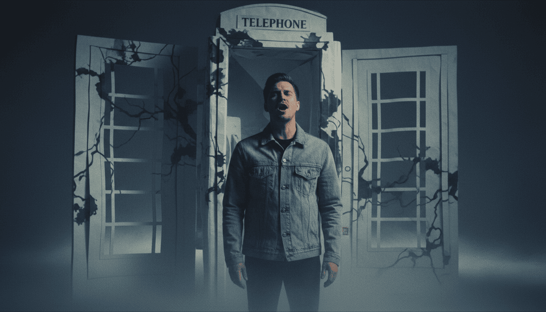 Dynamische Visuals, synchronisiert mit einem Gitarrenriff und Gesang von ROLE MODELs 'Writing's On The Wall', erstellt von einem KI-Musik-Cover-Generator.