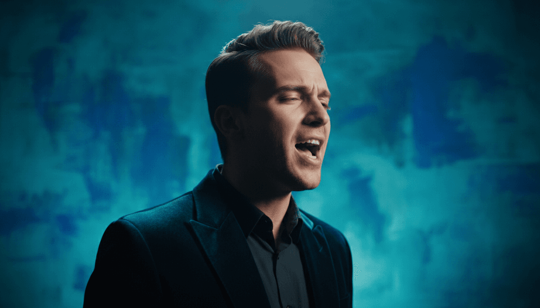 阳光普照的田野和城市灯光等视觉元素融合，代表 'Happen To Me' 在 AI 生成音乐视频中的乡村流行融合。