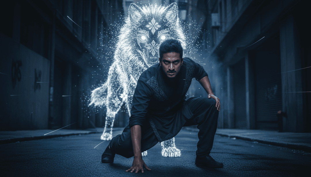 L'IA analyse le rythme, le tempo et les éléments de genre (Afrobeats, Pop Indienne, Pop) du morceau Wallah Wallah pour créer un concept visuel vibrant, intégrant une fusion culturelle.