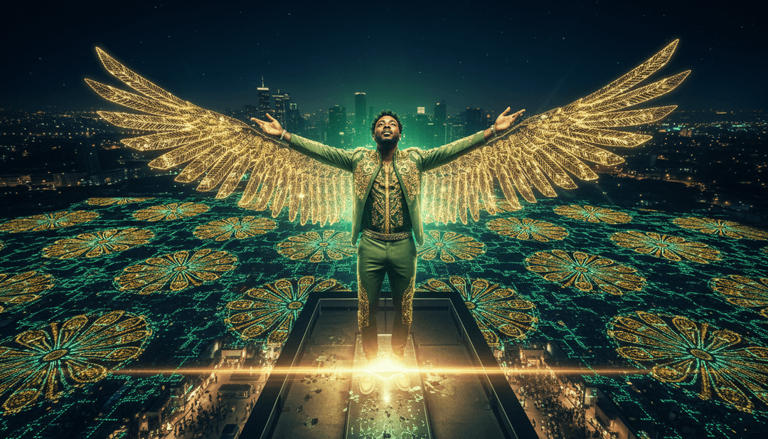 Utilisateur créant son propre vidéoclip pour Wallah Wallah à l'aide de freebeat.ai, affichant une interface utilisateur avec des options de styles, de thèmes et d'exportation. Montre un vidéoclip terminé sur un écran.