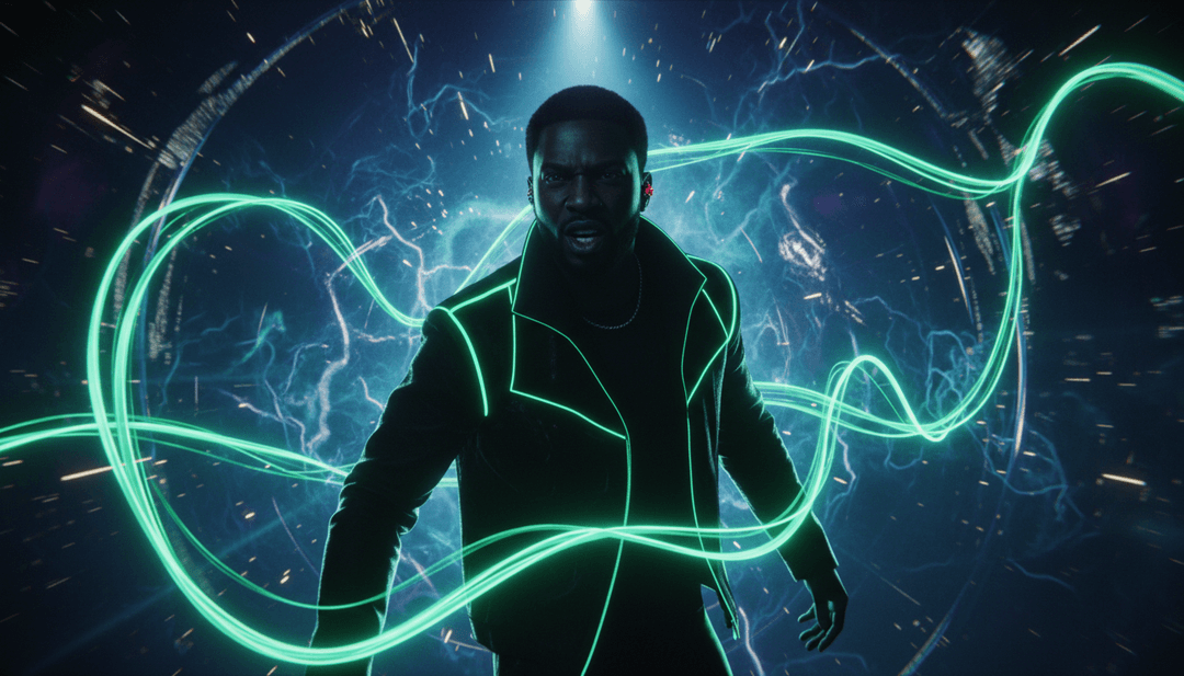 Shad의 'Slanted'에서 영감을 받아 AI가 생성한 맞춤형 힙합 트랙 뮤직 비디오를 자랑스럽게 선보이는 아티스트.