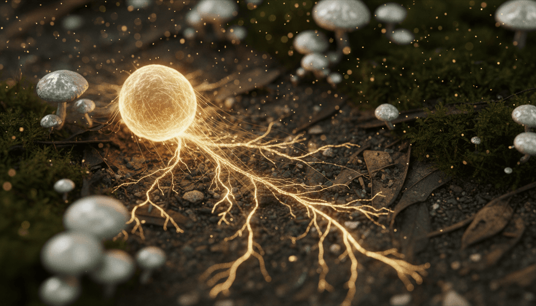 一幅概念艺术作品，描绘了一个人在一棵孤独的树下，一个幽灵般的身影出现，伴随着微妙的蓝调和民谣吉他轮廓，代表着 Miranda by SI EVOL 的情感深度，由 AI 音乐视频生成器生成。