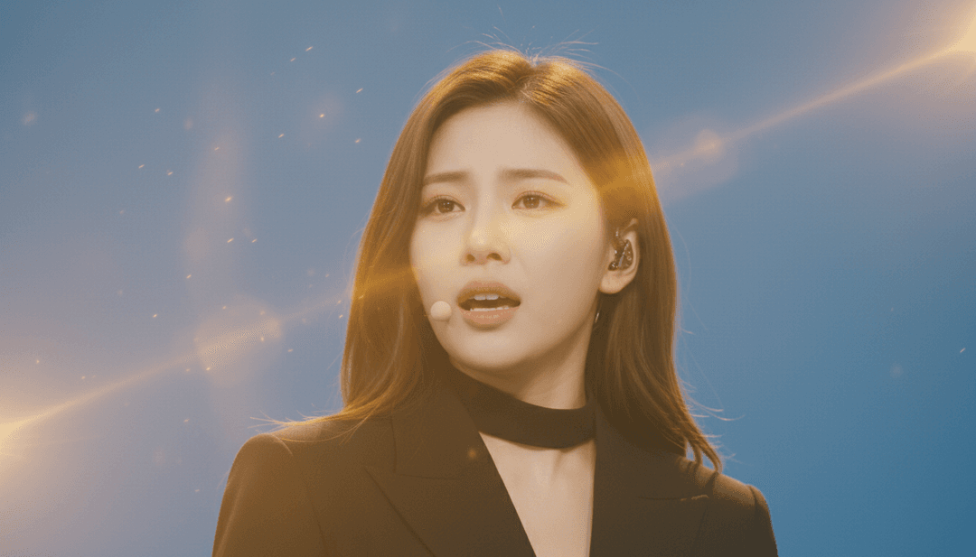 Efectos visuales dinámicos sincronizados con batería electrónica y melodías de sintetizador de 'Before' de JOA, creados por un generador de videos musicales con IA.