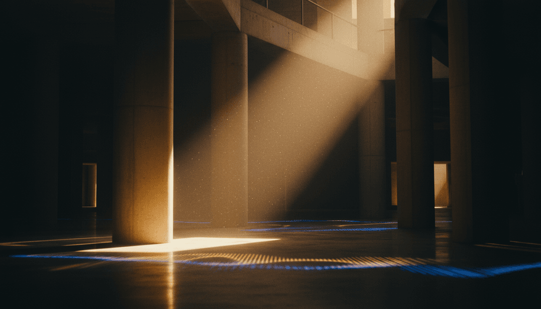 Abstrakte Visualisierung von Schallwellen und emotionalen Daten, die freebeat.ais erste Analyse von 'Det går bra' darstellt, um dessen Pop- und Balladen-Essenz zu verstehen.