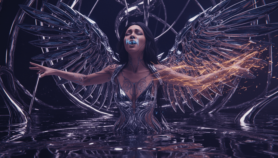 《On My Own》的最終高質量音樂影片畫面，展示了 AI 生成視覺效果與歌曲氛圍的協同作用。