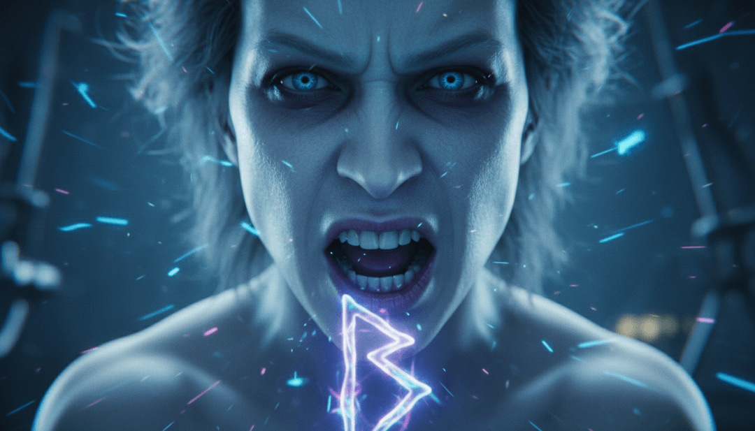 AI生成的动态视觉效果，与Casper The Ghost的'MUD'中强劲的鼓点和尖锐的吉他独奏相匹配。