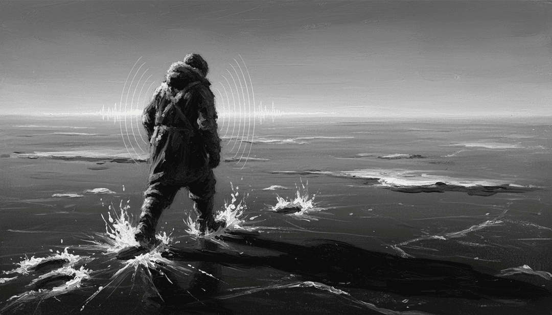 AI 诠释 Hush Forever 的“Oasis”声波,生成受独立摇滚和迷幻主题启发的初始视觉概念。