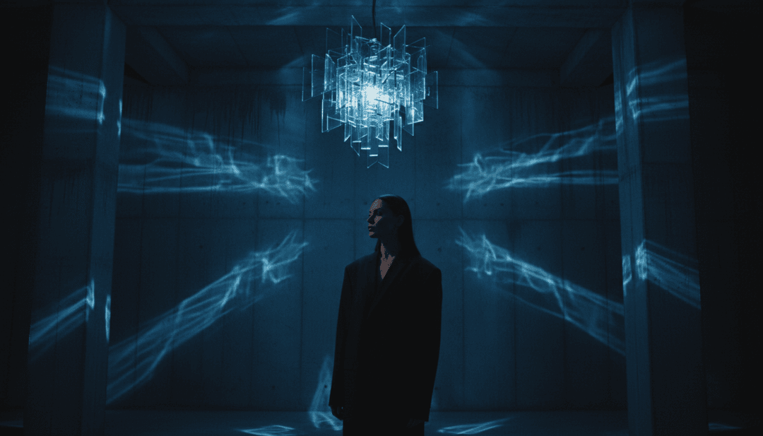 Solo con te non dormo mai의 음파와 가사를 분석하여 신스팝과 드림팝 관련 추상적 시각 개념 형성.