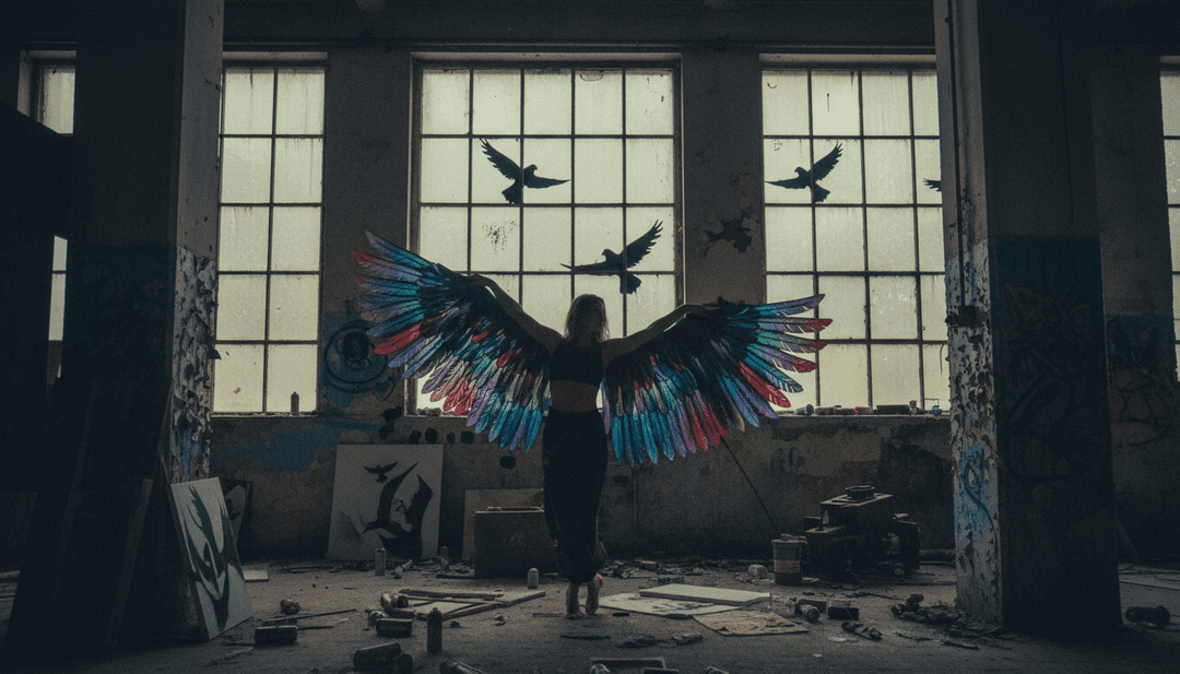 Un video musicale di alta qualità a tema naturalistico con vari uccelli e scene forestali, proiettato su uno schermo digitale.