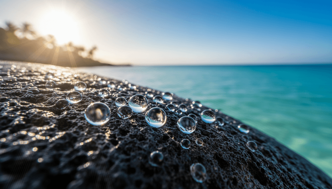 Visuais dinâmicos gerados por IA para "Ma beauté - Pilule violette" de GIMS, exibindo sequências de dança e cenas tropicais vibrantes.