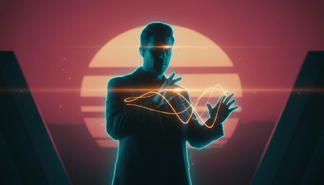 流畅的动画描绘合成器波浪转化为闪烁的水，轻柔的鼓点创造涟漪效应，可视化freebeat.ai将Jan Linton的'I Actually Come Back'音频元素转换为和谐音乐视频的过程。