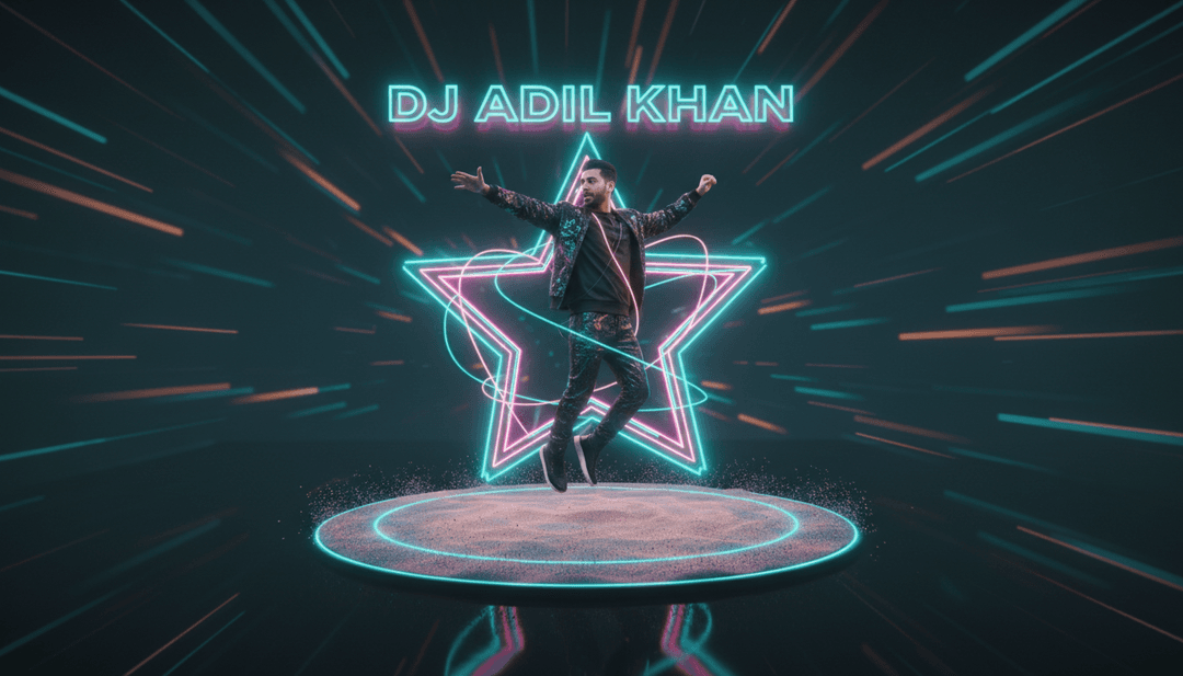 由 AI 动态动画并无缝融合的传统印度舞者、现代流行艺术家和宝莱坞风格街头节日的生动蒙太奇。