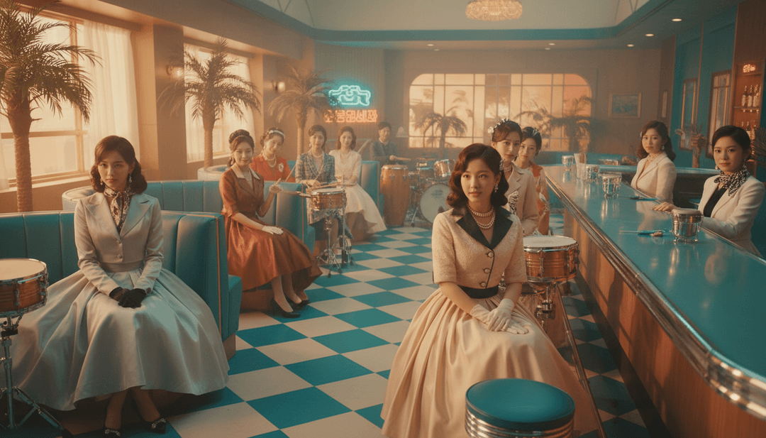 TWICE के Alcohol-Free गाने की बीट्स और सिग्नेचर डांस मूव्स के साथ सिंक होते गतिशील एआई-जनरेटेड विज़ुअल्स