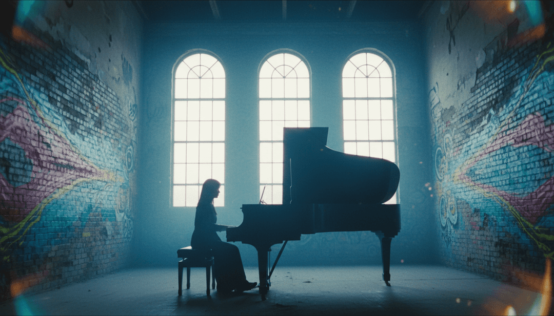 AIが夢のようなフォークミュージックを解釈、コンセプトアート、freebeat.aiのクリエイティブプロセス視覚化。