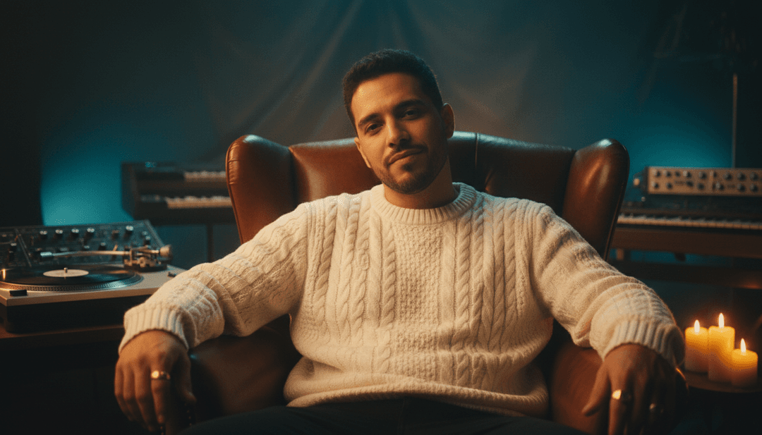 Dynamic music video scene showcasing Froid and Ecologyk performing in an urban setting with intense visual effects, generated by AI.