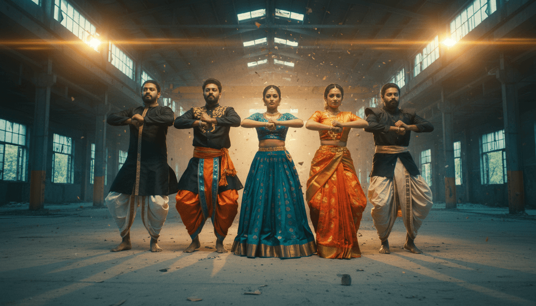 A dynamic music video showcasing 'Onam Mood' with stunning visuals and professional effects created by AI