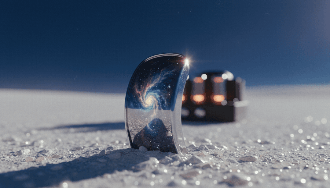 AI interpreting the dualistic themes of 'Entre dos tierras' with abstract landscapes and merging realities.