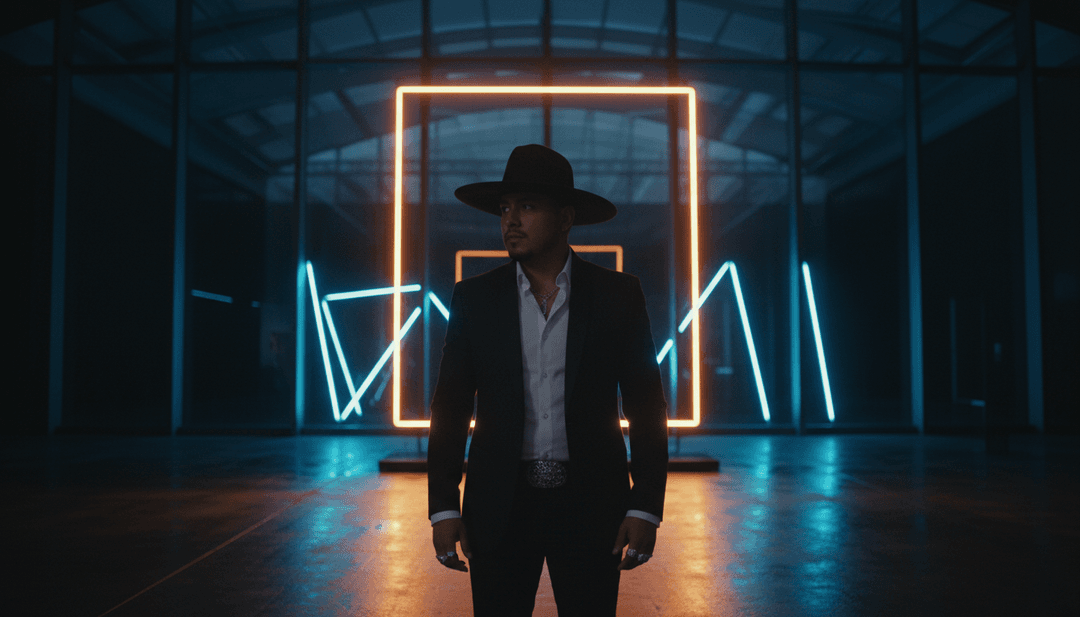 Dynamic visuals generated by AI, synchronizing with the emotional swells of "Mi Primer Día Sin Ti," showing seamless MP3 to MP4 conversion.