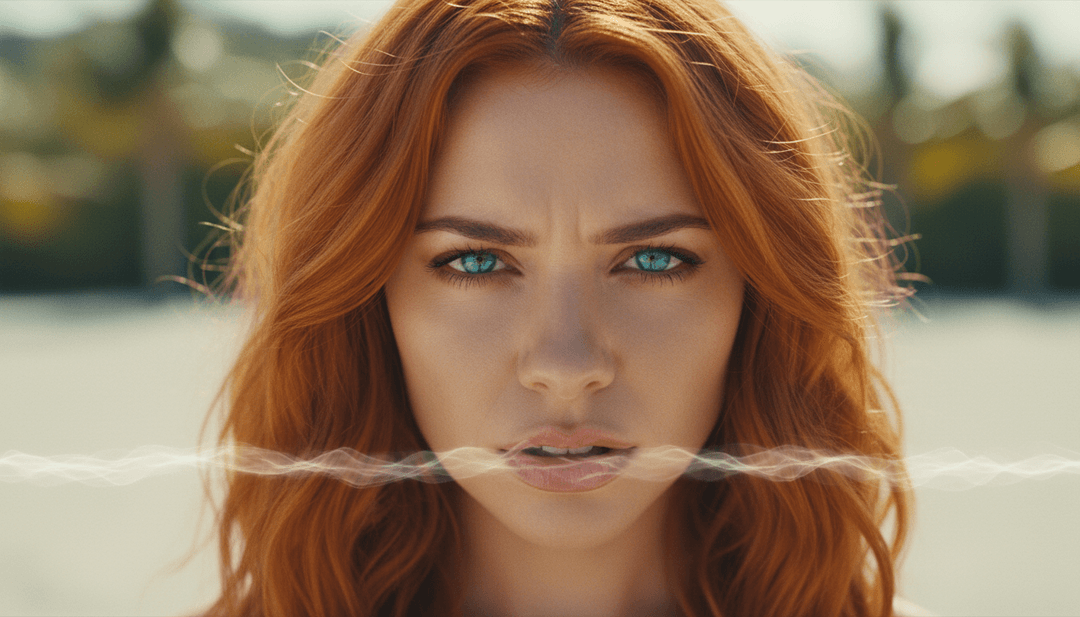 A final, polished music video frame for Paramore's 'Whoa,' showcasing vibrant, high-energy visuals created by AI, with a call to action for users.