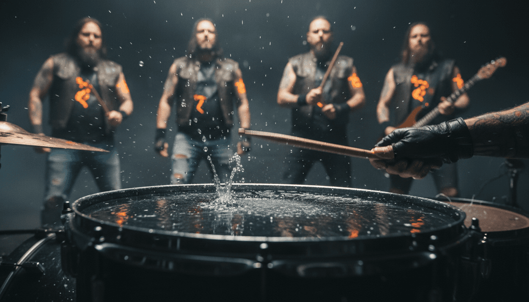 AI interpreting the raw power and thematic depth of Mastodon's Blood and Thunder, conceptualizing oceanic wrath and mythical beasts.