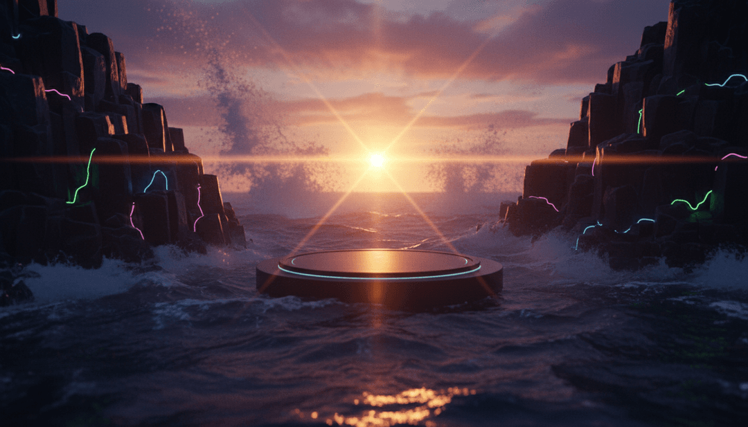 Conceptual AI interpretation of LEFTXLONE's 'Kiss & Tell' song, featuring abstract R&B and hip-hop visual elements like silhouettes and neon lights.