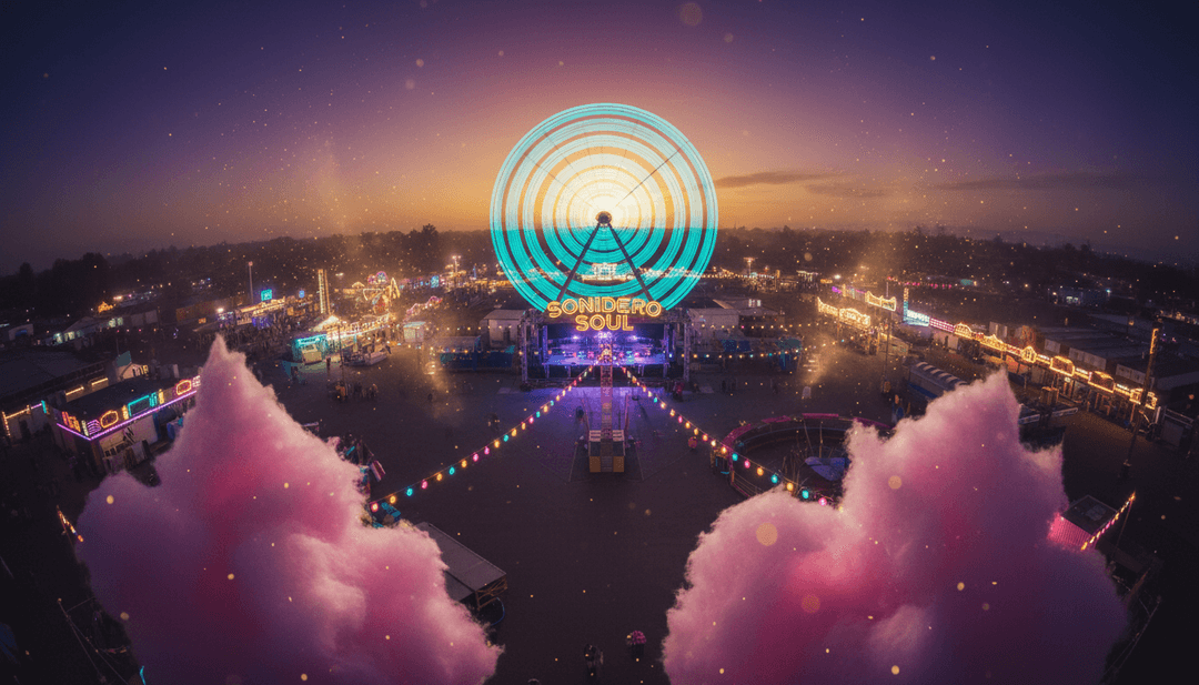 A user joyfully creating a Cumbia music video with freebeat.ai, showcasing a finished vibrant video for 'Embrujo de Cumbia' on a screen.