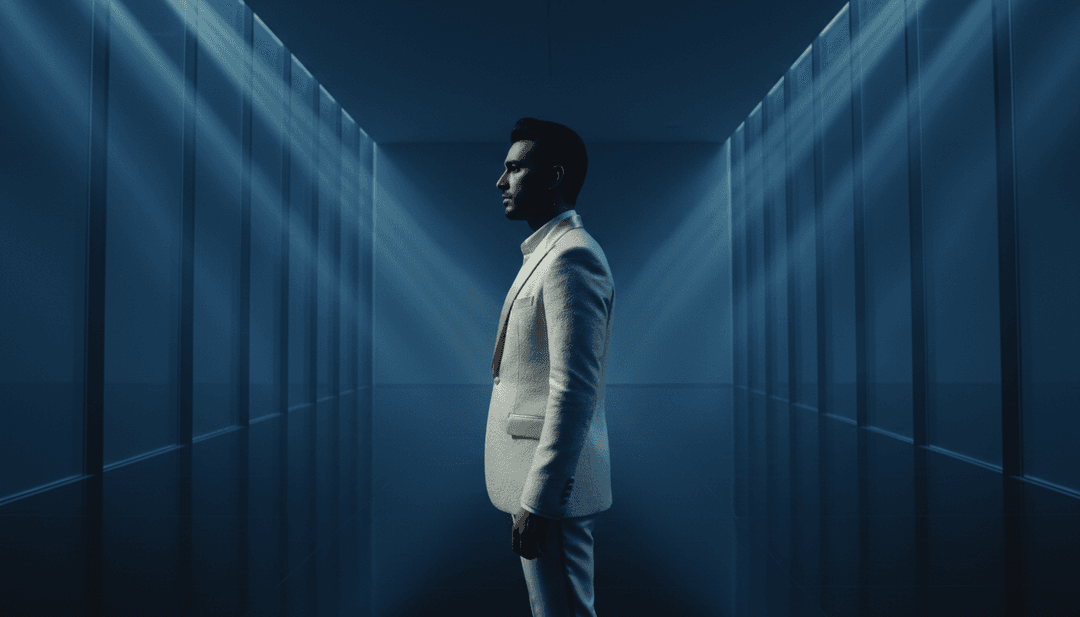 An abstract visual representation of hip-hop and R&B music pulsating with energy, reflecting the initial AI analysis of SANKHA ONE's "Mi lé."