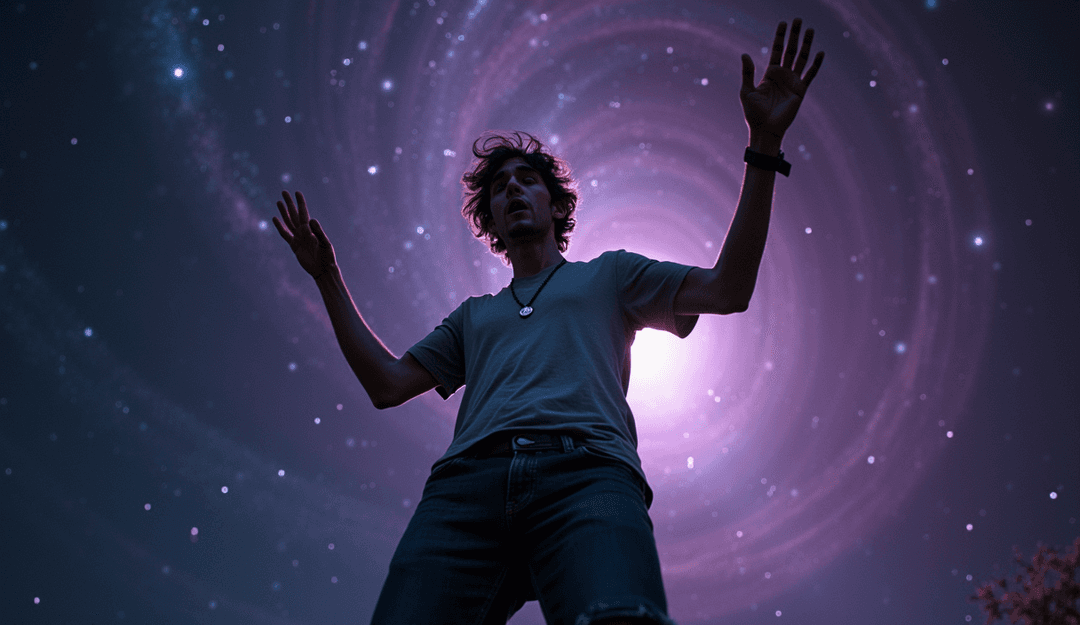 以流星和夜空为背景的 'Airplanes' 音乐视频的视觉表现