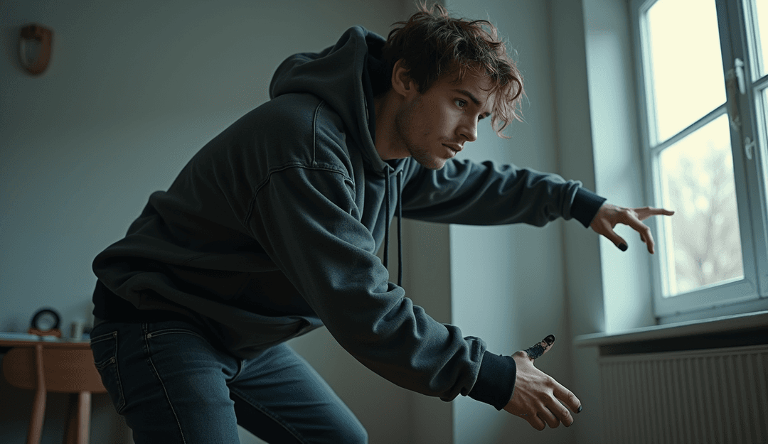 संगीत को वीडियो दृश्यों में अनुवाद करते हुए AI का दृश्य प्रतिनिधित्व।