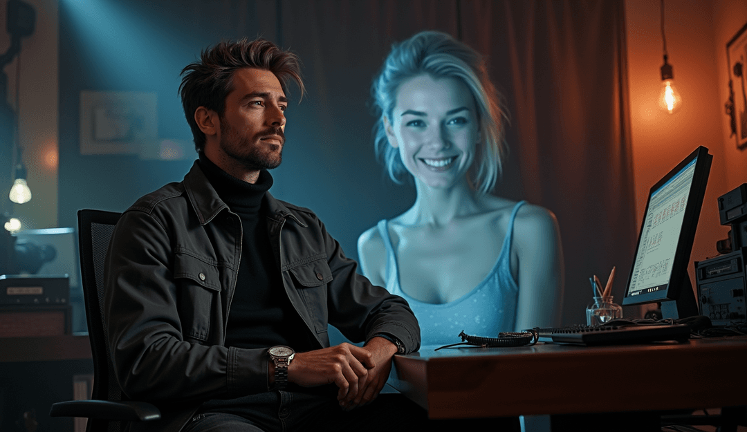 AI टूल्स के साथ संगीत वीडियो बनाता उपयोगकर्ता